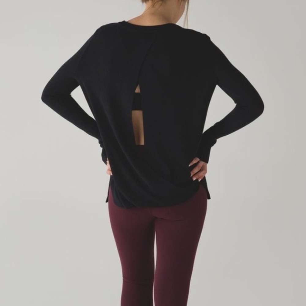 Lululemon bring it backbend sweater in black